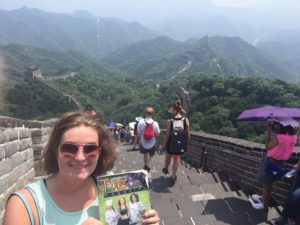 Above: Riley Richards on the Great Wall of China. Submitted by Riley Richards.